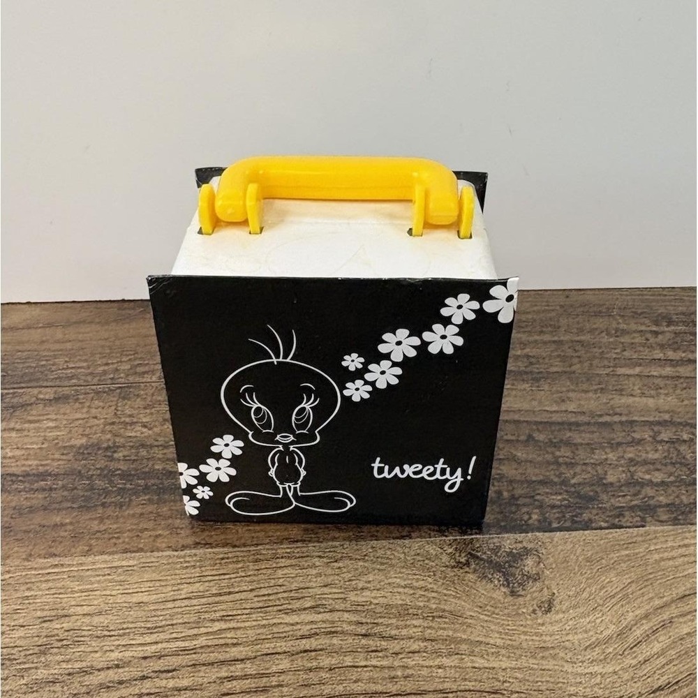 Vintage Tweety Bird Mini Trinket Storage Box Holder Looney Tunes Warner Bros